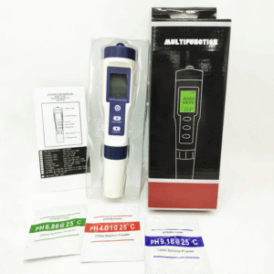 מד pH דיגיטלי מקצועי 5 ב-1 מד pH 0-14ph מדידת EC מדידת TDS מדידת מליחות טמפרטורה